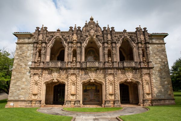 East side of "The Abbey" mausoleum at Westview Cemetery.