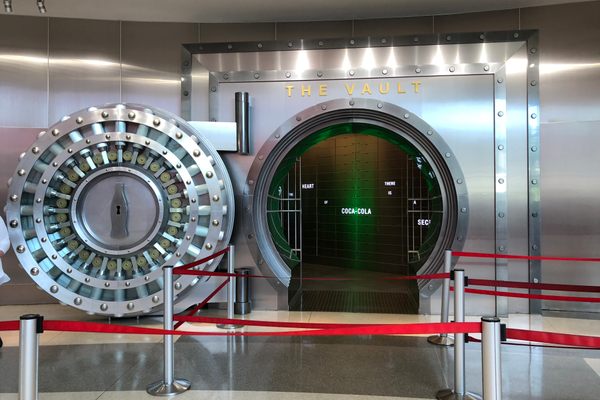 Entrance to the Coca-Cola vault.