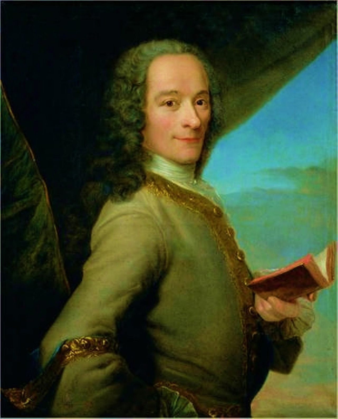 The blood Voltaire drank came from a bull on his country estate in Ferney, France, now called Ferney-Voltaire.