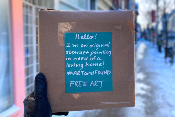 Before artist Courtney Senior launched International Art and Found Day in 2020, she would regularly leave packages with this message around Toronto.