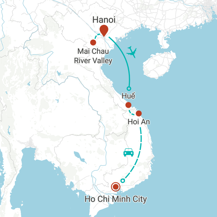 Vietnam Trip Map